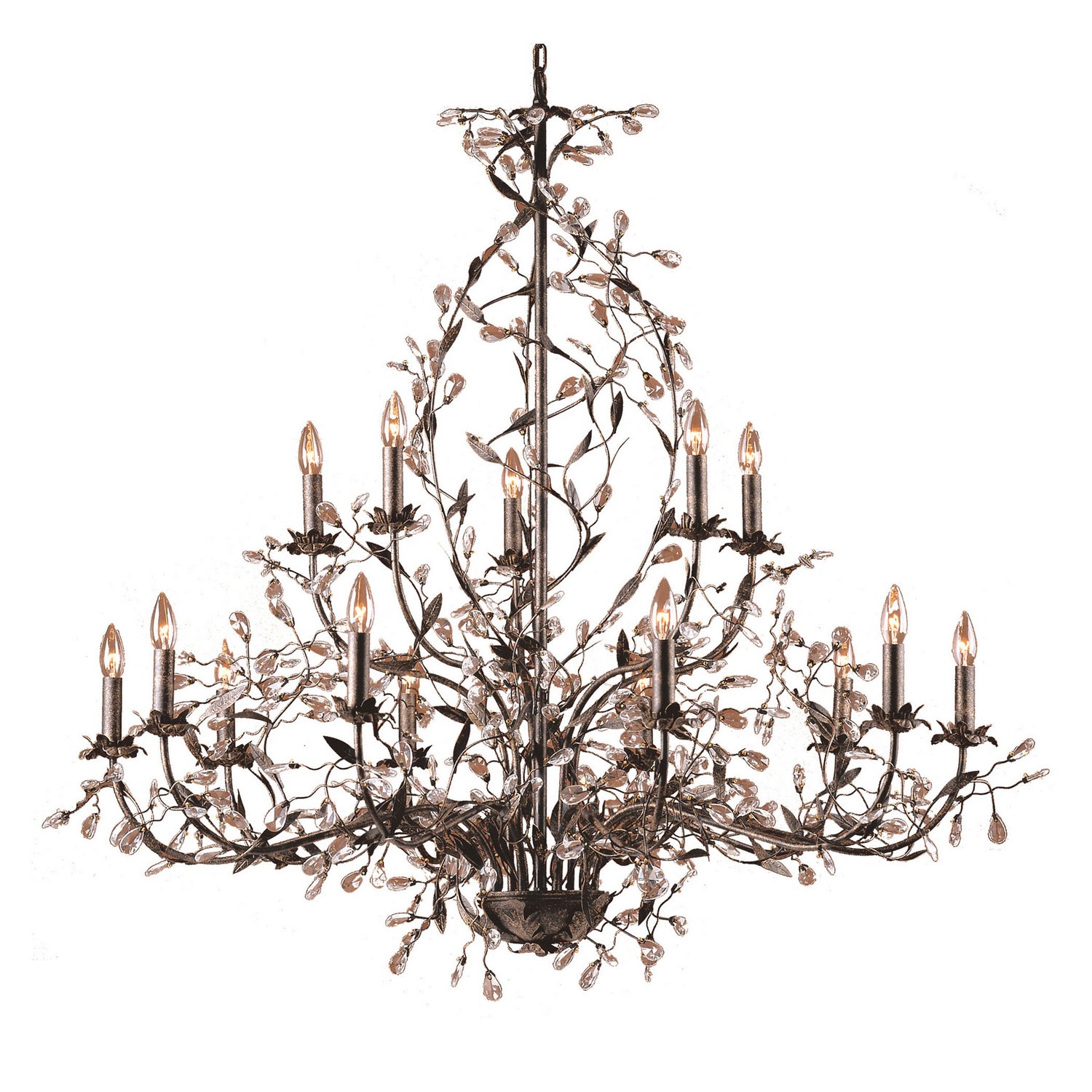 ELK Home - 8056/10+5 - 15 Light Chandelier - Circeo - Deep Rust