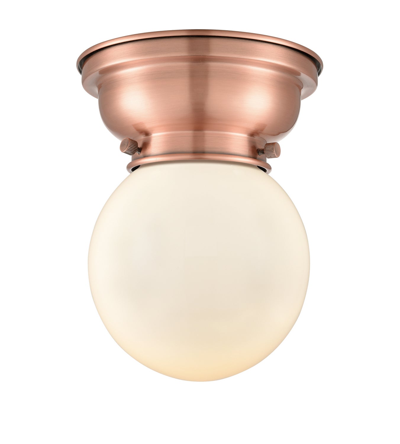 Innovations - 623-1F-AC-G201-6 - One Light Flush Mount - Franklin Restoration - Antique Copper