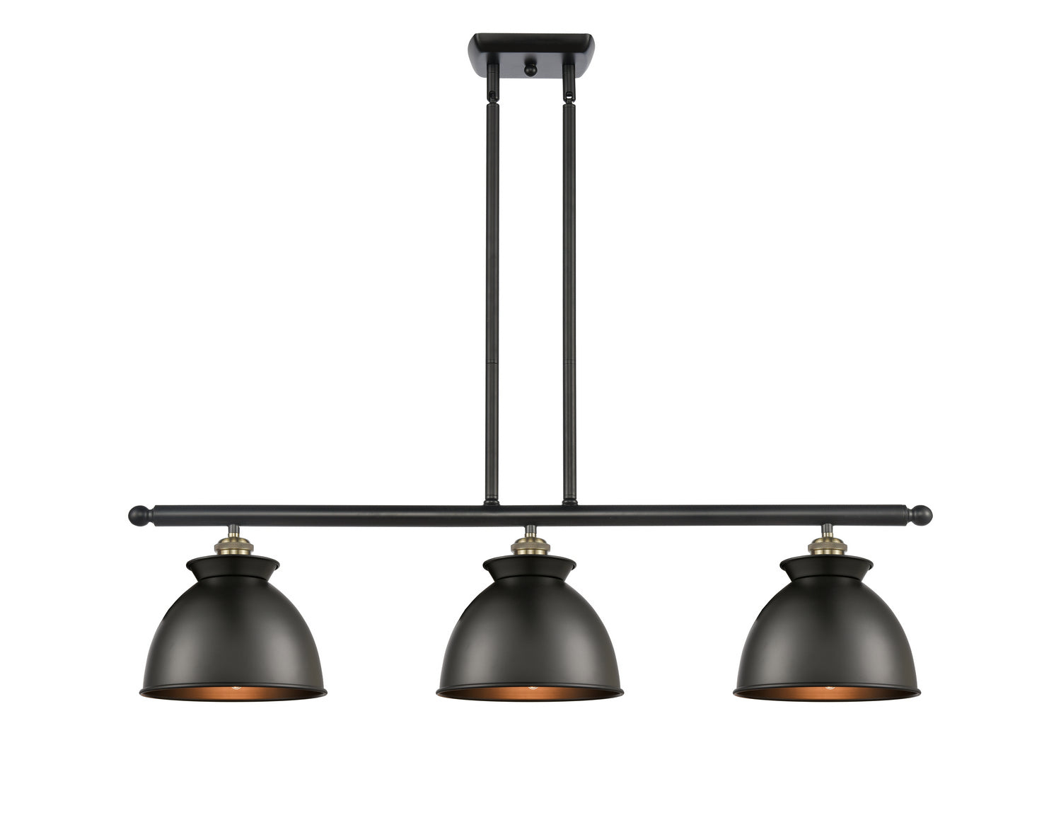 Innovations - 516-3I-BAB-M14-BK - Three Light Island Pendant - Ballston - Black Antique Brass