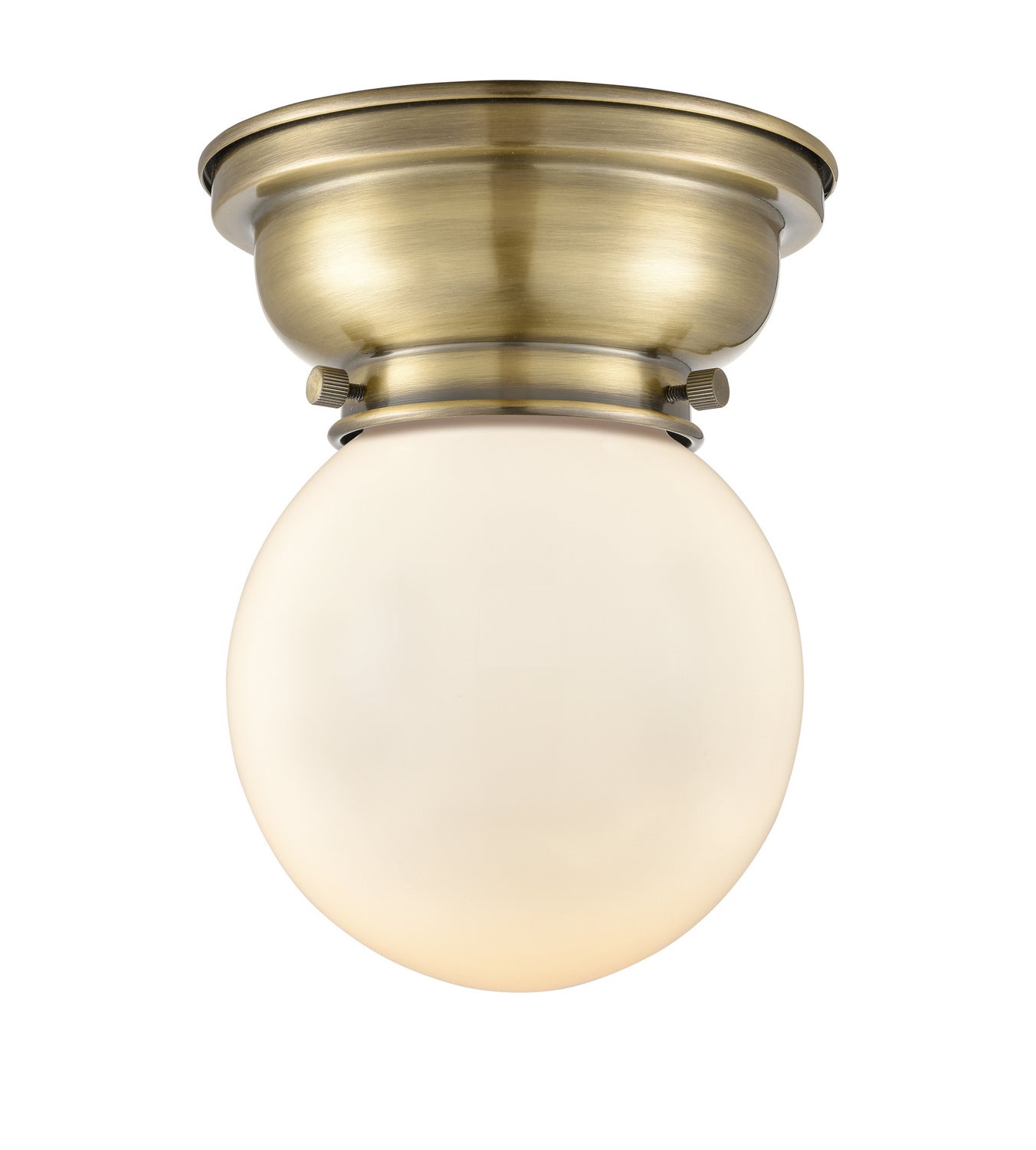 Innovations - 623-1F-AB-G201-6 - One Light Flush Mount - Franklin Restoration - Antique Brass