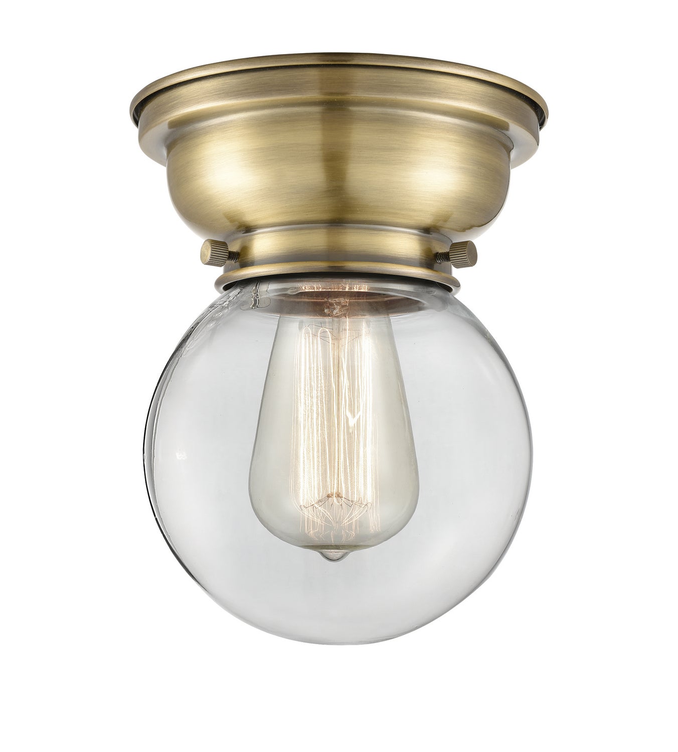 Innovations - 623-1F-AB-G202-6 - One Light Flush Mount - Franklin Restoration - Antique Brass