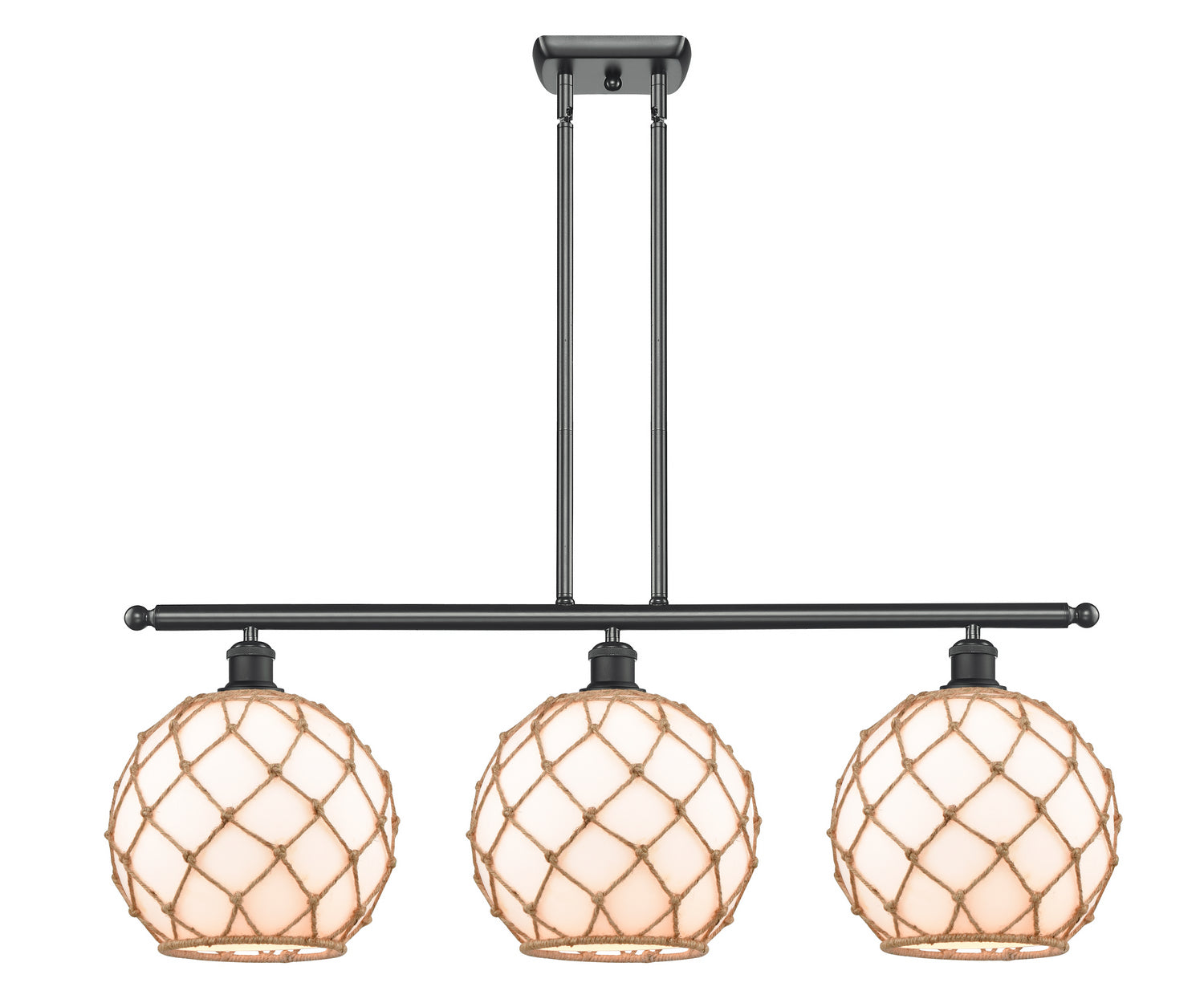 Innovations - 516-3I-BK-G121-10RB - Three Light Island Pendant - Ballston - Matte Black