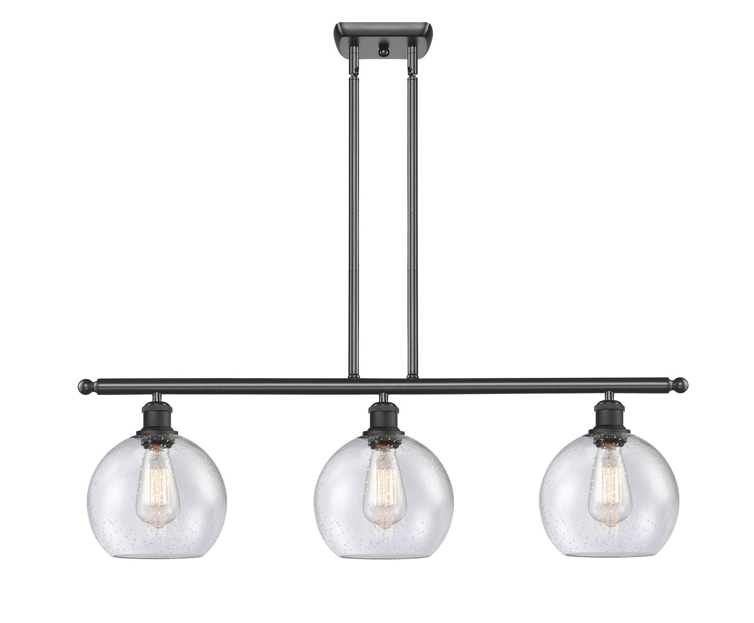 Innovations - 516-3I-BK-G124-8 - Three Light Island Pendant - Ballston - Matte Black