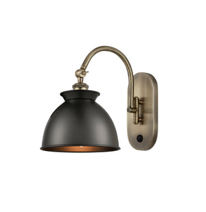 Innovations - 518-1W-AB-M14-BK - One Light Wall Sconce - Ballston - Antique Brass