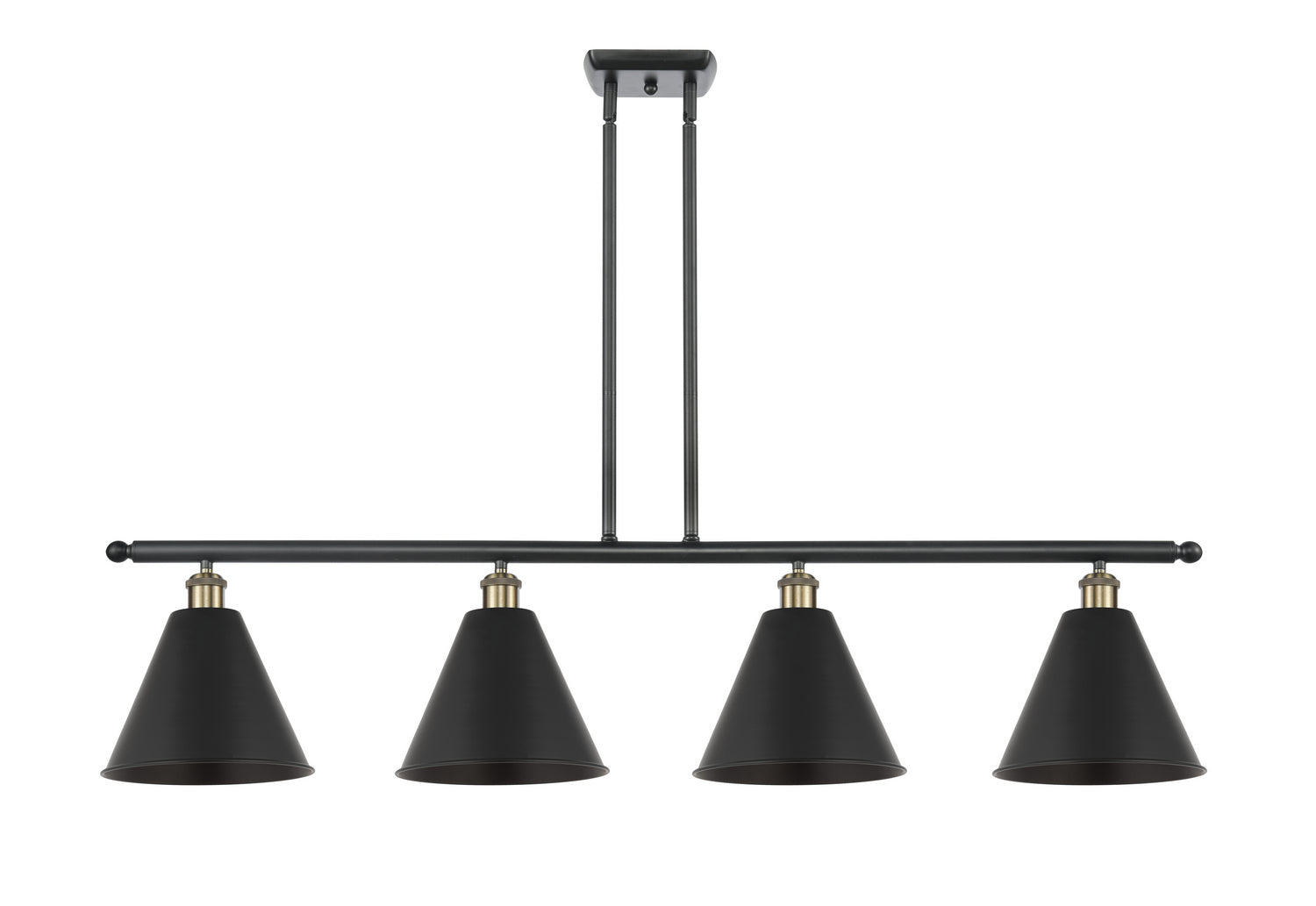 Innovations - 516-4I-BAB-MBC-12-BK - Four Light Island Pendant - Ballston - Black Antique Brass