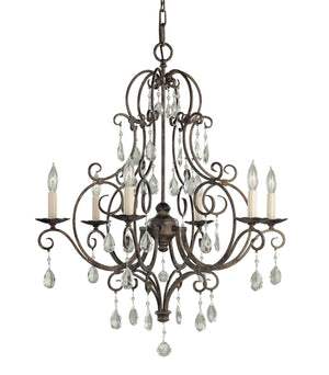 Generation Lighting. - F1902/6MBZ - Six Light Chandelier - Chateau - Mocha Bronze