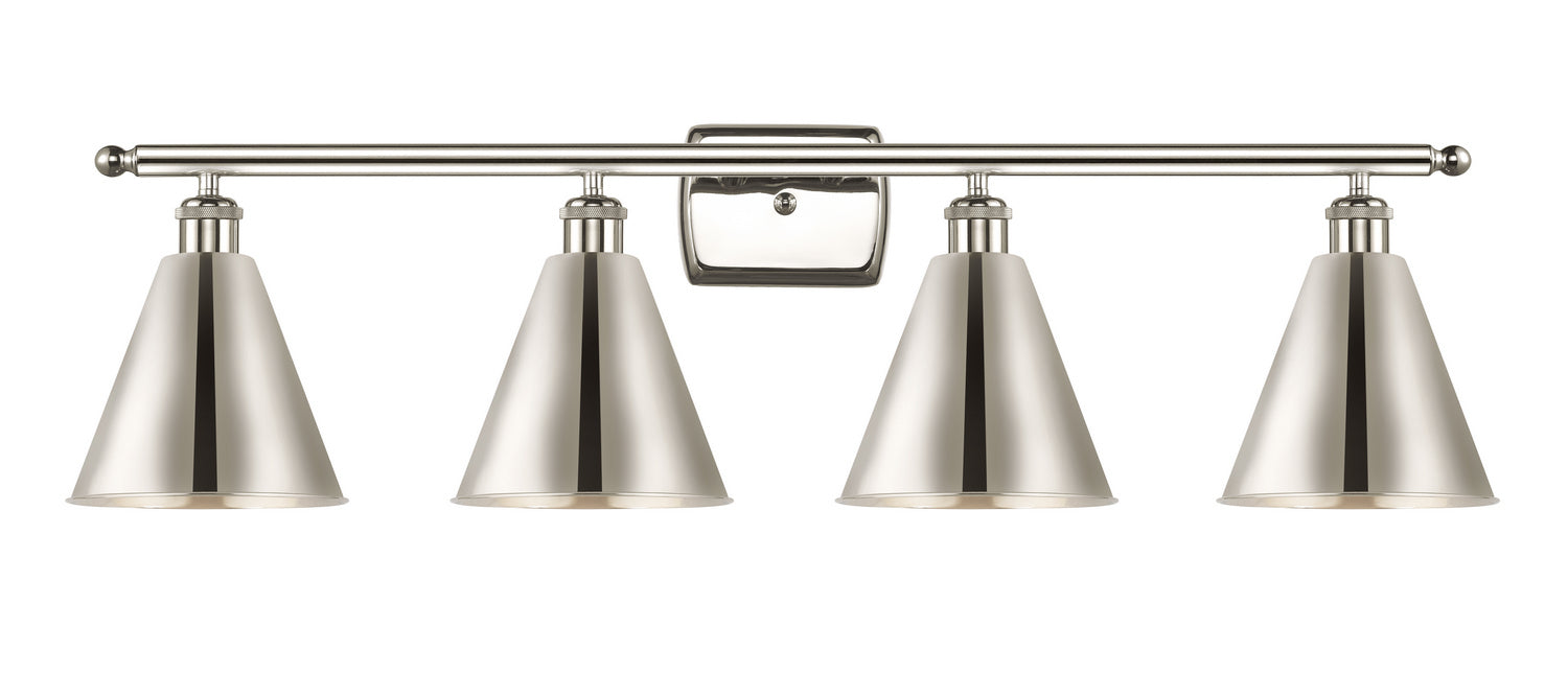 Innovations - 516-4W-PN-MBC-8-PN - Four Light Bath Vanity - Ballston - Polished Nickel