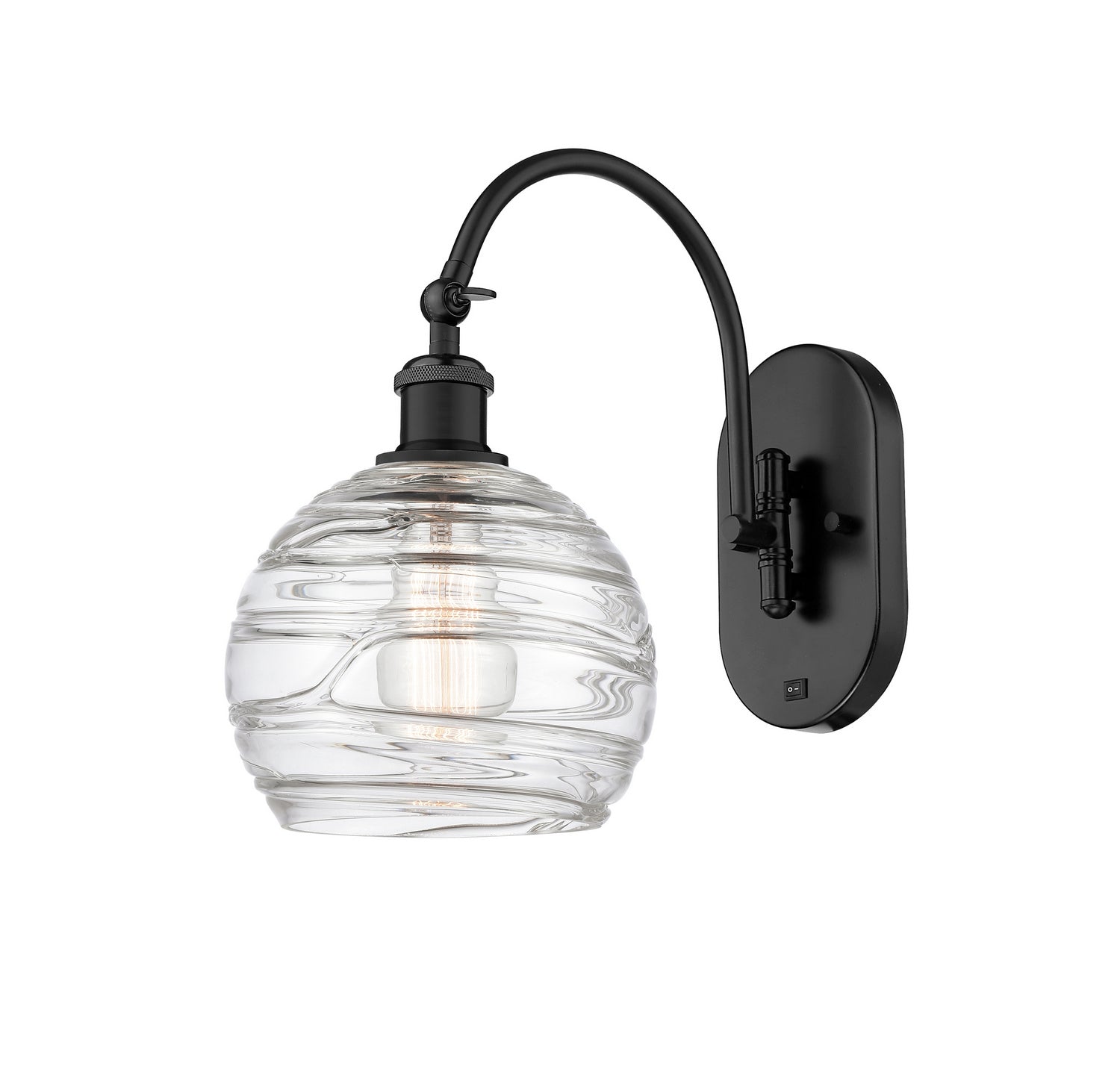 Innovations - 518-1W-BK-G1213-8 - One Light Wall Sconce - Ballston - Matte Black