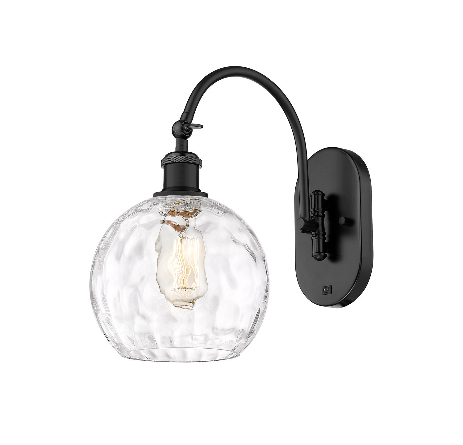 Innovations - 518-1W-BK-G1215-8 - One Light Wall Sconce - Ballston - Matte Black