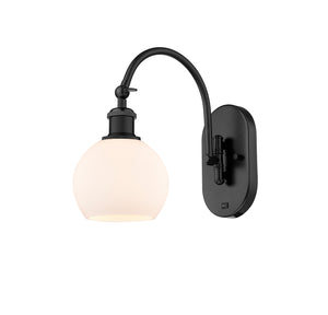 Innovations - 518-1W-BK-G121-6 - One Light Wall Sconce - Ballston - Matte Black