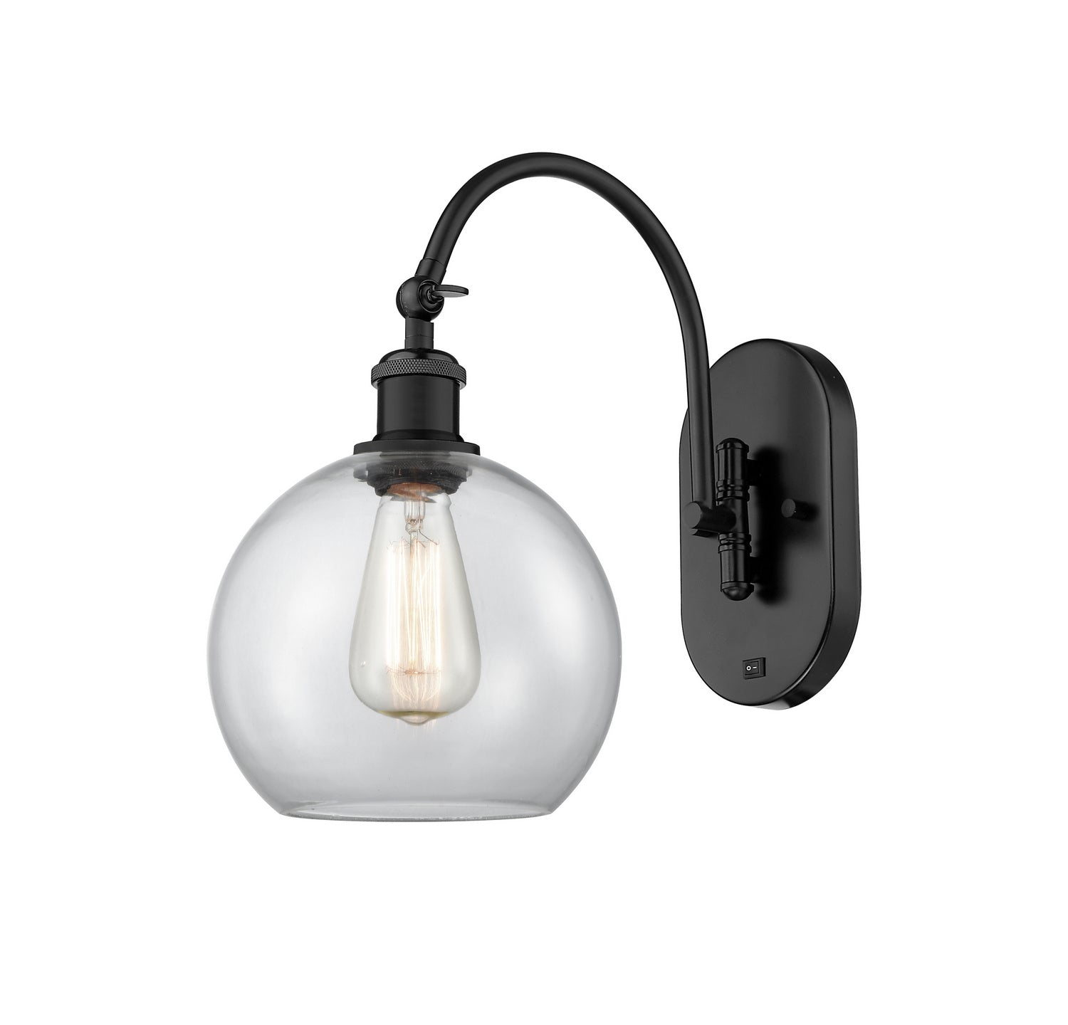 Innovations - 518-1W-BK-G122-8 - One Light Wall Sconce - Ballston - Matte Black