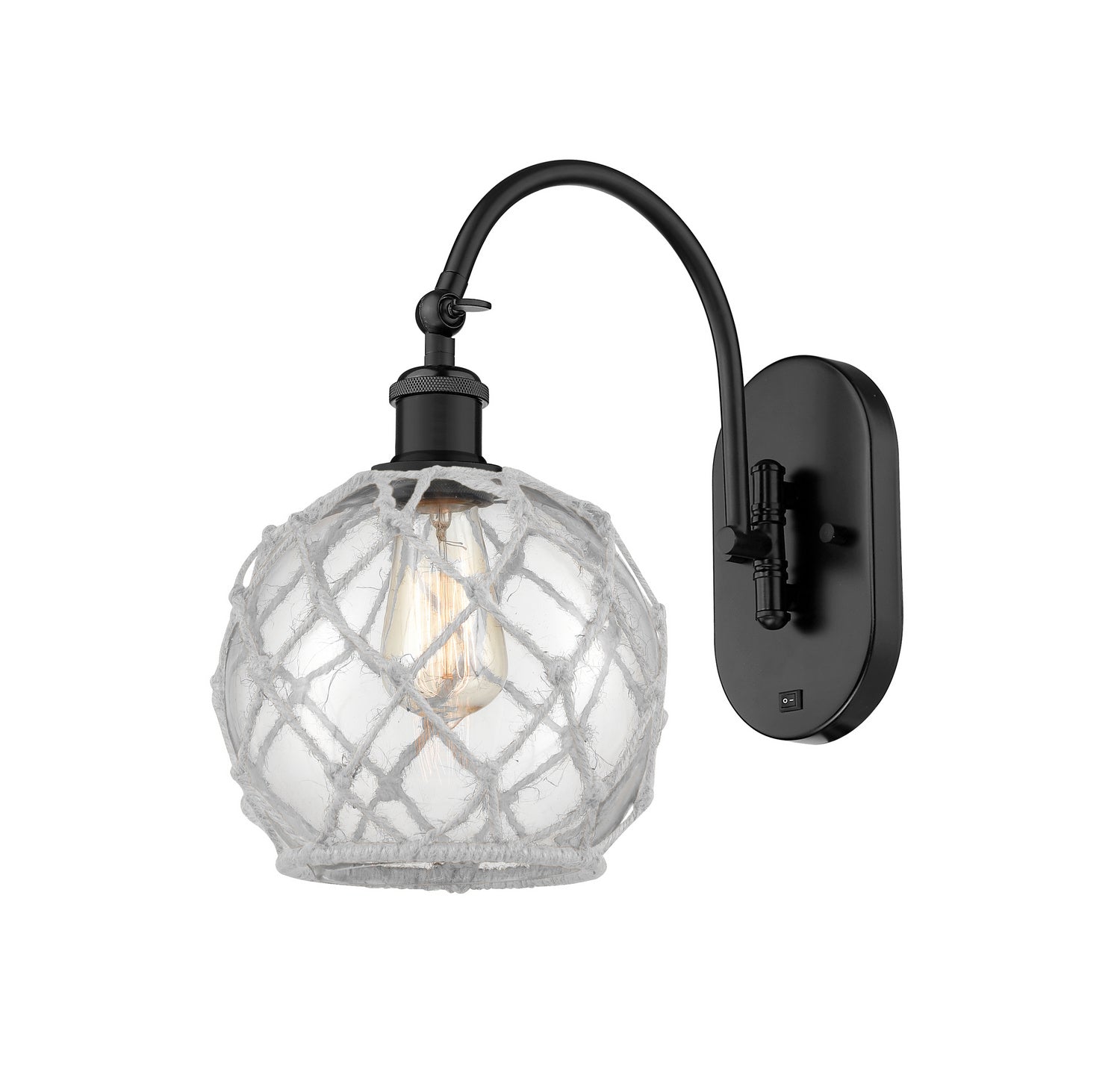 Innovations - 518-1W-BK-G122-8RW - One Light Wall Sconce - Ballston - Matte Black