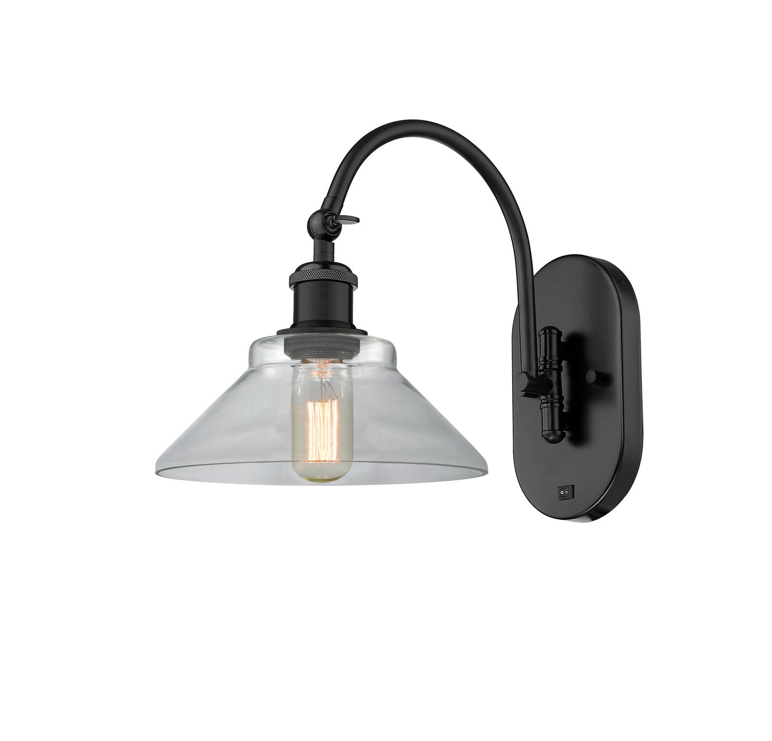 Innovations - 518-1W-BK-G132 - One Light Wall Sconce - Ballston - Matte Black