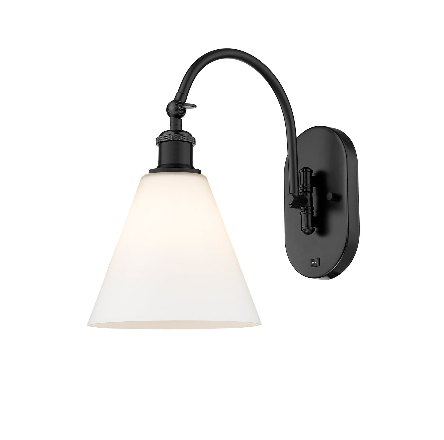 Innovations - 518-1W-BK-GBC-81 - One Light Wall Sconce - Ballston - Matte Black