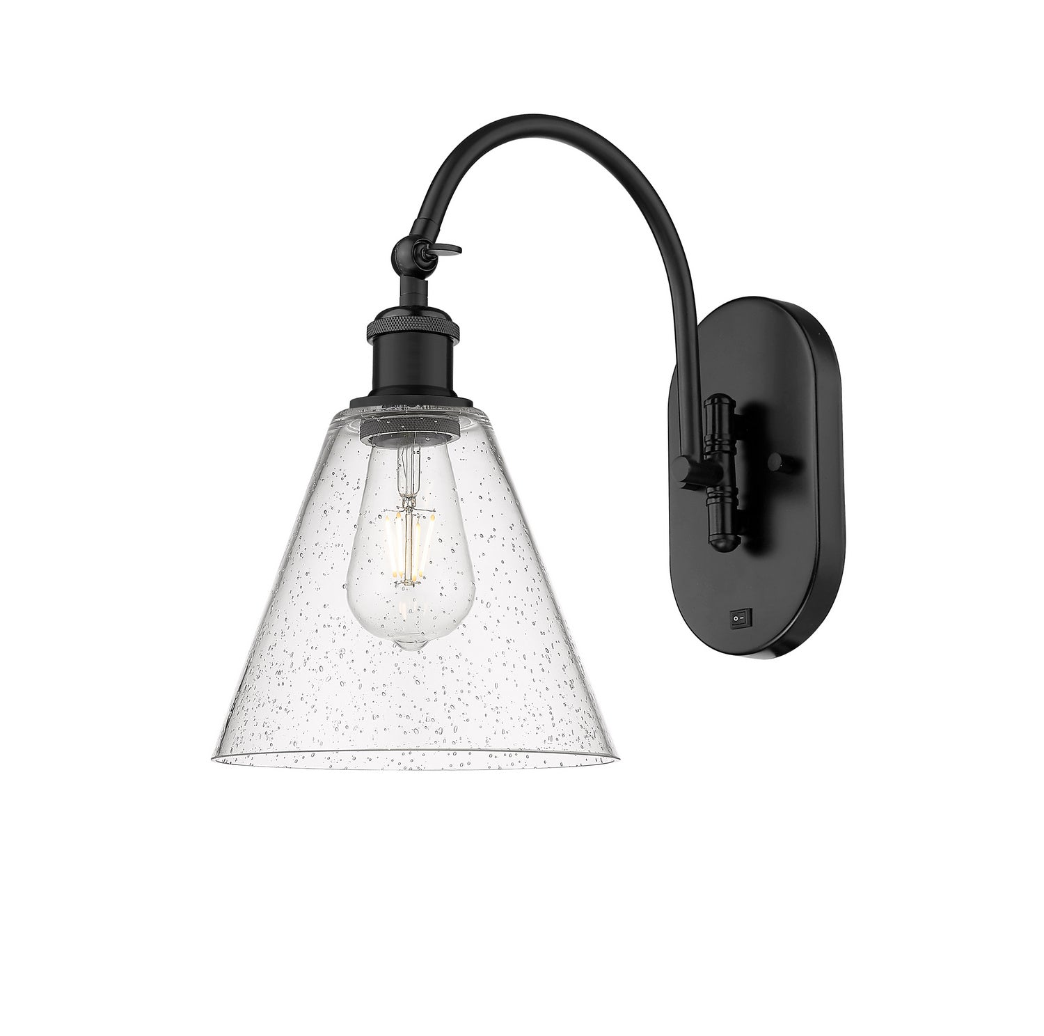 Innovations - 518-1W-BK-GBC-84 - One Light Wall Sconce - Ballston - Matte Black