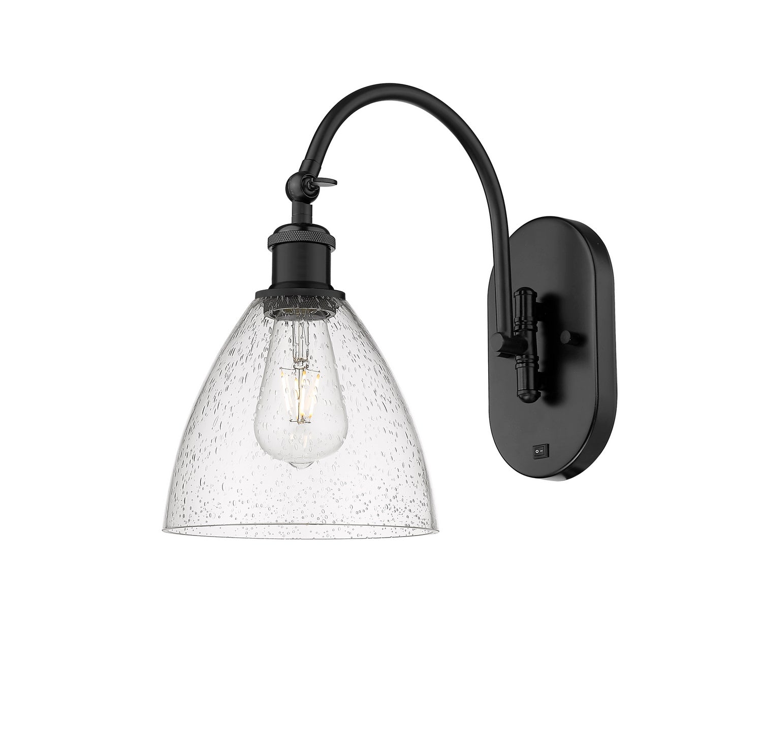 Innovations - 518-1W-BK-GBD-754 - One Light Wall Sconce - Ballston - Matte Black