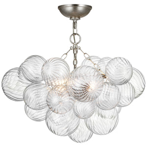 Visual Comfort Signature - JN 4110BSL/CG - LED Semi-Flush Mount - Talia - Burnished Silver Leaf and Clear Swirled Glass