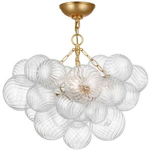 Visual Comfort Signature - JN 4110G/CG - LED Semi-Flush Mount - Talia - Gild and Clear Swirled Glass