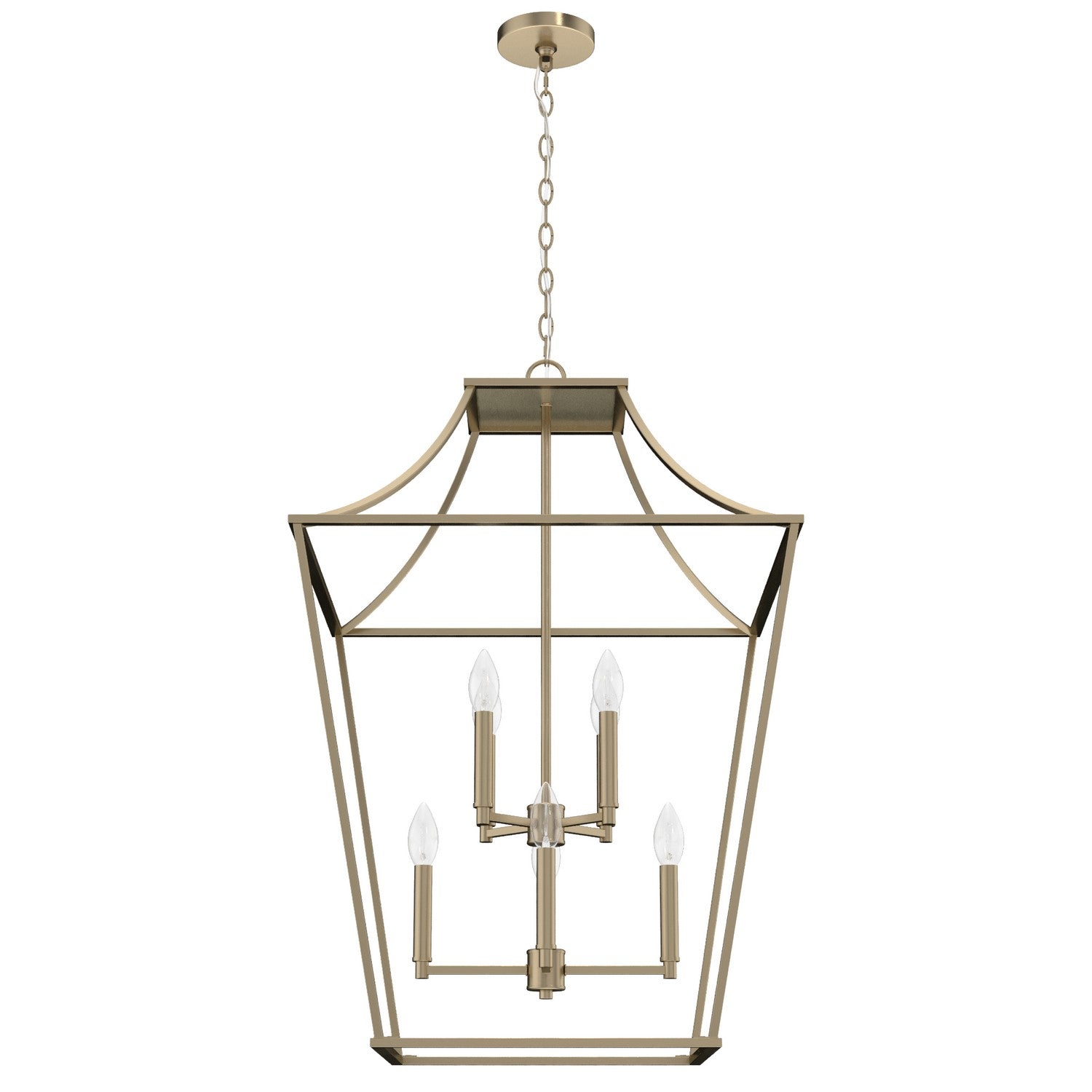 Hunter - 19873 - Eight Light Pendant - Laurel Ridge - Alturas Gold