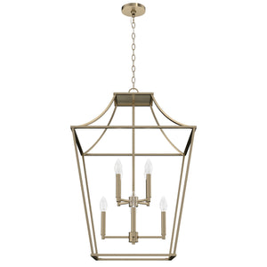 Hunter - 19873 - Eight Light Pendant - Laurel Ridge - Alturas Gold