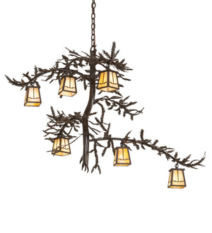 Meyda Tiffany - 253650 - Six Light Chandelier - Pine Branch - Oil Rubbed Bronze