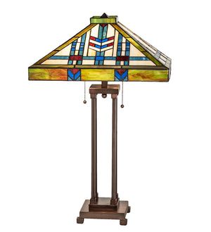 Meyda Tiffany - 256043 - Two Light Table Lamp - Prairie Wheat - Mahogany Bronze