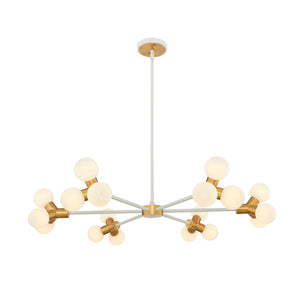 Kalco - 517473WNB - LED Chandelier - Tres - White and New Brass