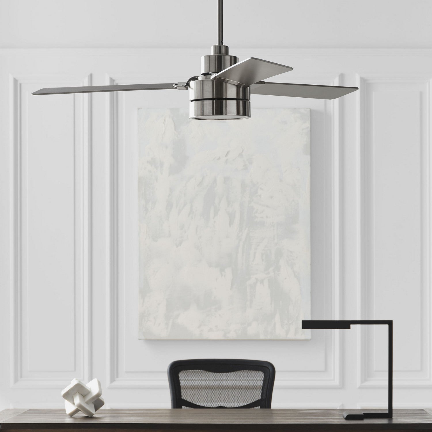 Generation Lighting. - 3JVR52BSD - 52"Ceiling Fan - Jovie - Brushed Steel