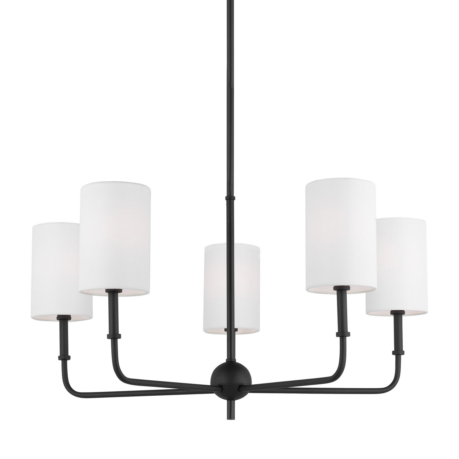 Visual Comfort Studio - 3109305-112 - Five Light Chandelier - Foxdale - Midnight Black