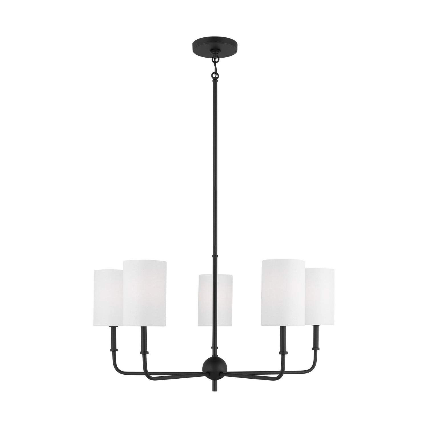 Visual Comfort Studio - 3109305-112 - Five Light Chandelier - Foxdale - Midnight Black