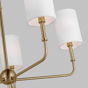 Visual Comfort Studio - 3109305-848 - Five Light Chandelier - Foxdale - Satin Brass