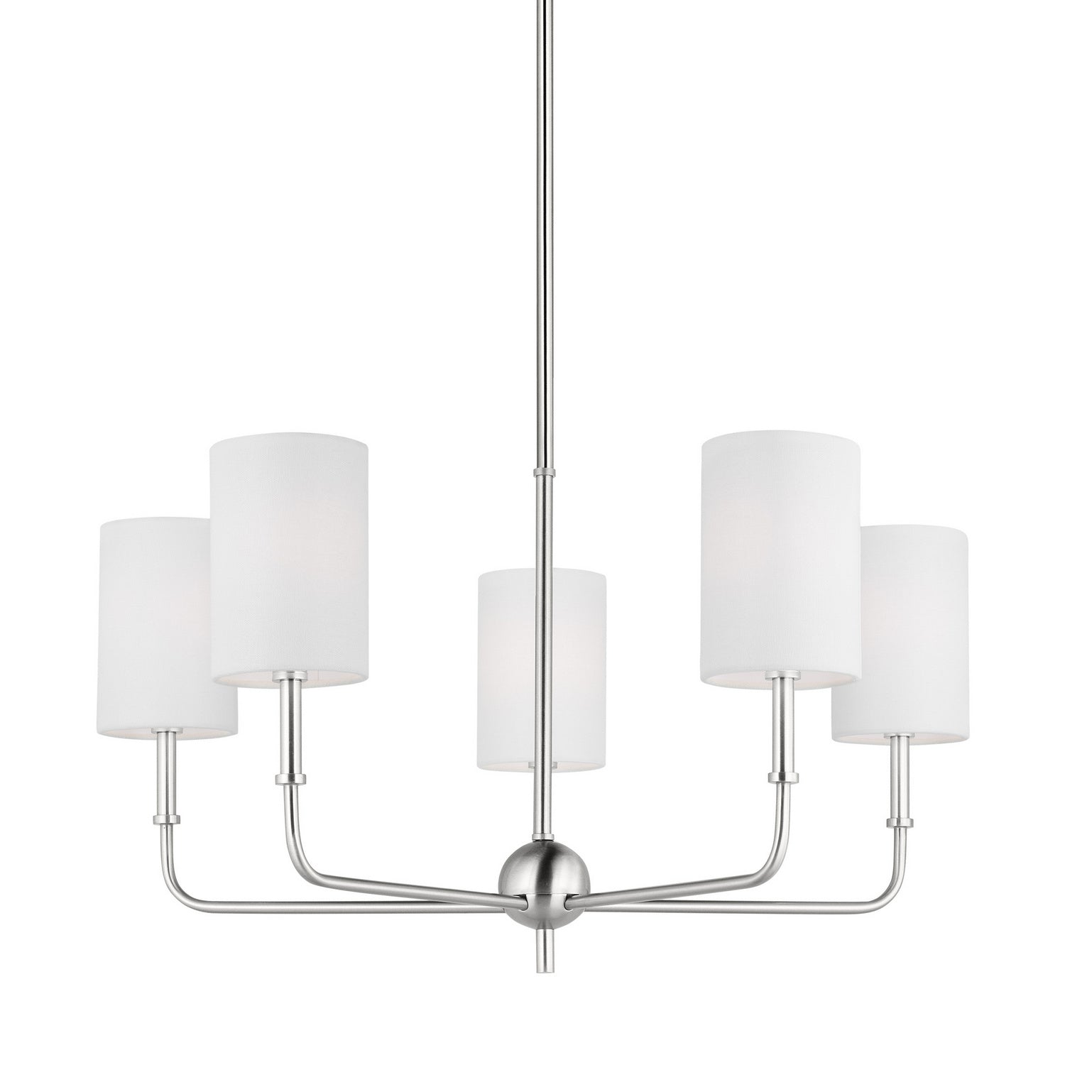 Visual Comfort Studio - 3109305-962 - Five Light Chandelier - Foxdale - Brushed Nickel