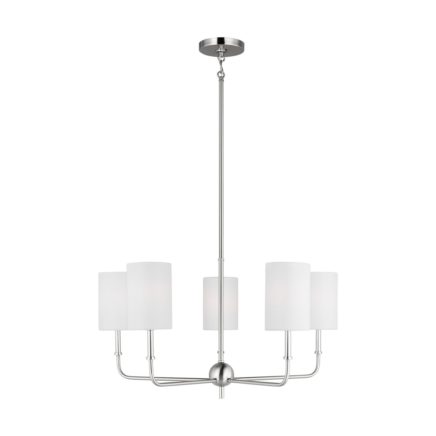 Visual Comfort Studio - 3109305-962 - Five Light Chandelier - Foxdale - Brushed Nickel