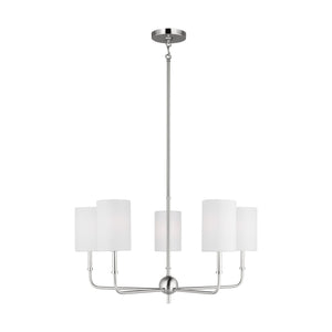 Visual Comfort Studio - 3109305-962 - Five Light Chandelier - Foxdale - Brushed Nickel