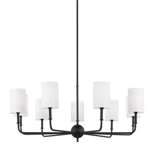 Visual Comfort Studio - 3109309-112 - Nine Light Chandelier - Foxdale - Midnight Black