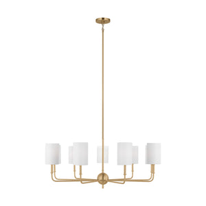 Visual Comfort Studio - 3109309-848 - Nine Light Chandelier - Foxdale - Satin Brass