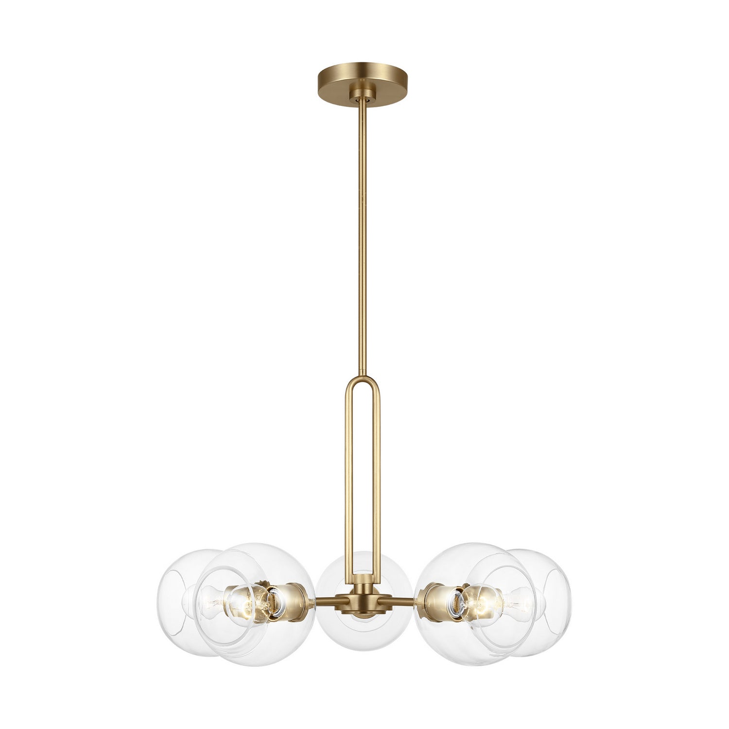 Visual Comfort Studio - 3155705-848 - Five Light Chandelier - Codyn - Satin Brass