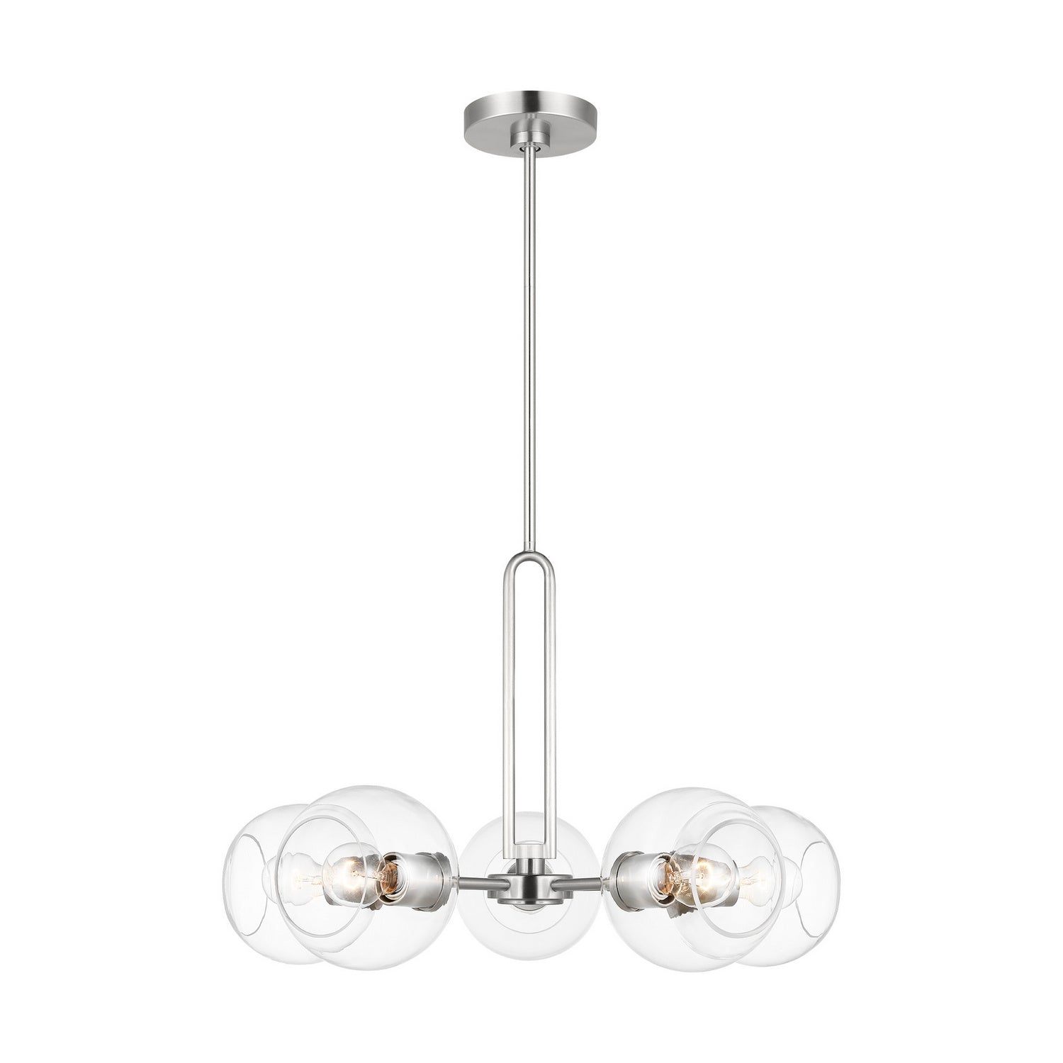 Visual Comfort Studio - 3155705-962 - Five Light Chandelier - Codyn - Brushed Nickel