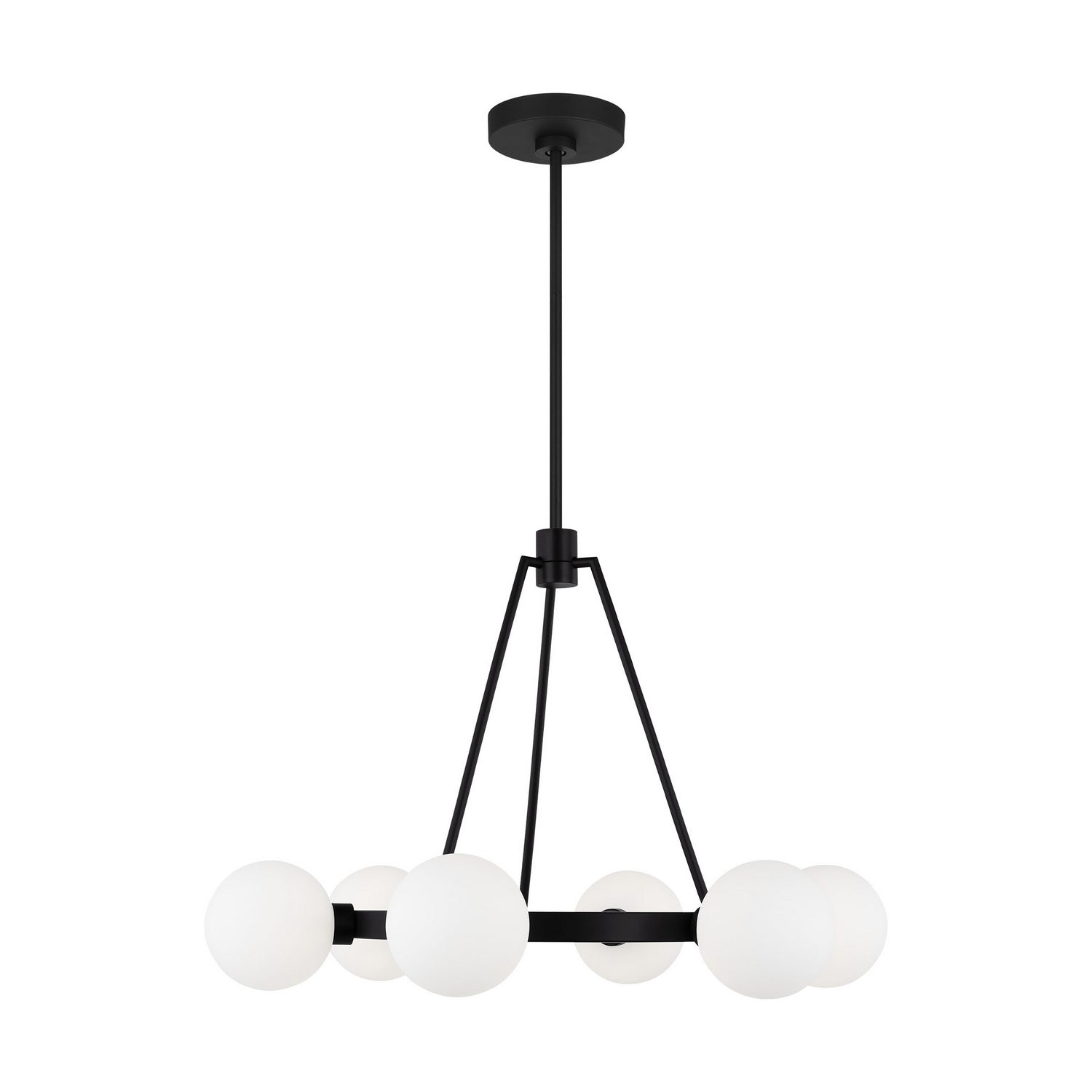 Visual Comfort Studio - 3161606-112 - Six Light Chandelier - Clybourn - Midnight Black