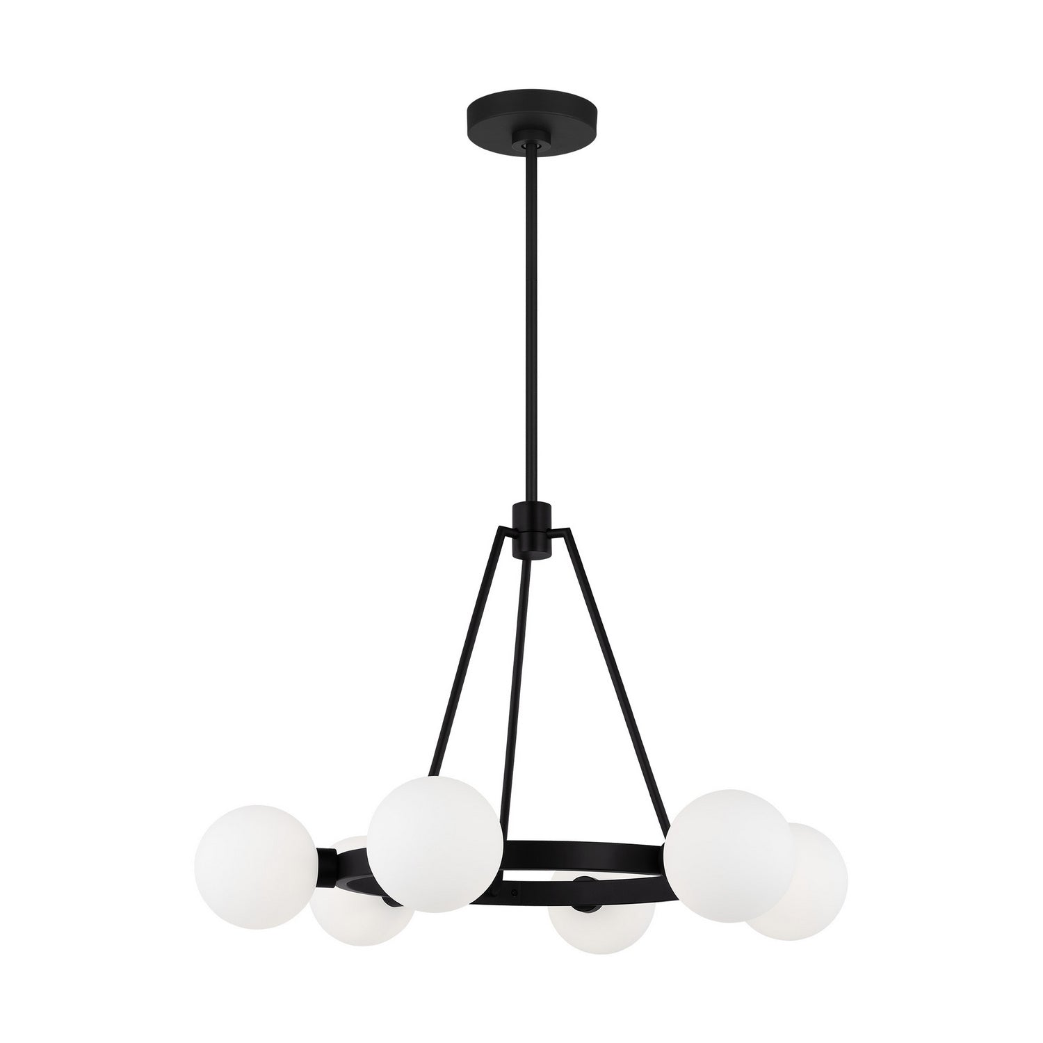 Visual Comfort Studio - 3161606-112 - Six Light Chandelier - Clybourn - Midnight Black