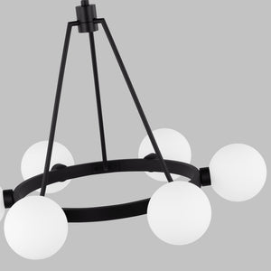 Visual Comfort Studio - 3161606-112 - Six Light Chandelier - Clybourn - Midnight Black