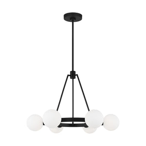 Visual Comfort Studio - 3161606-112 - Six Light Chandelier - Clybourn - Midnight Black