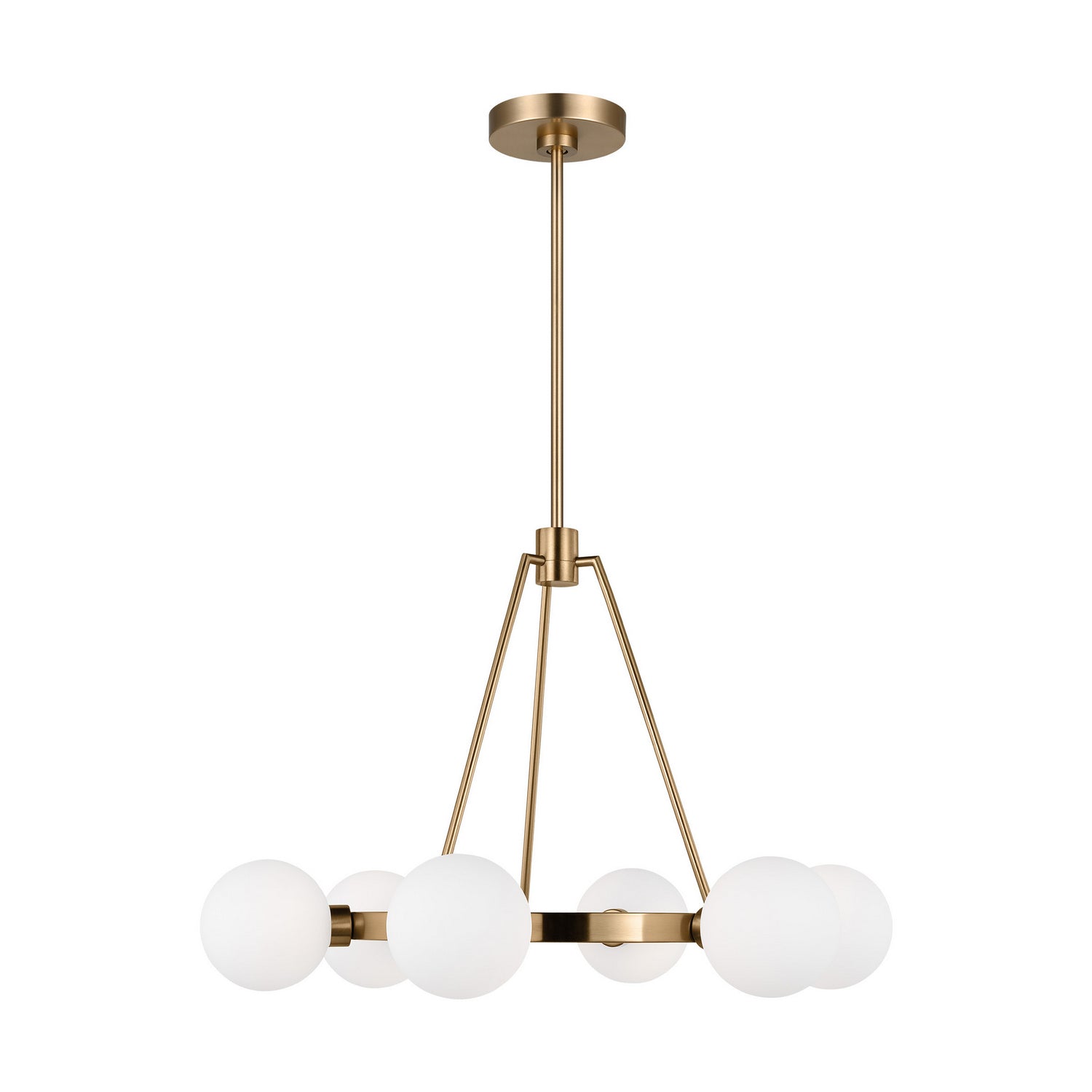 Visual Comfort Studio - 3161606-848 - Six Light Chandelier - Clybourn - Satin Brass