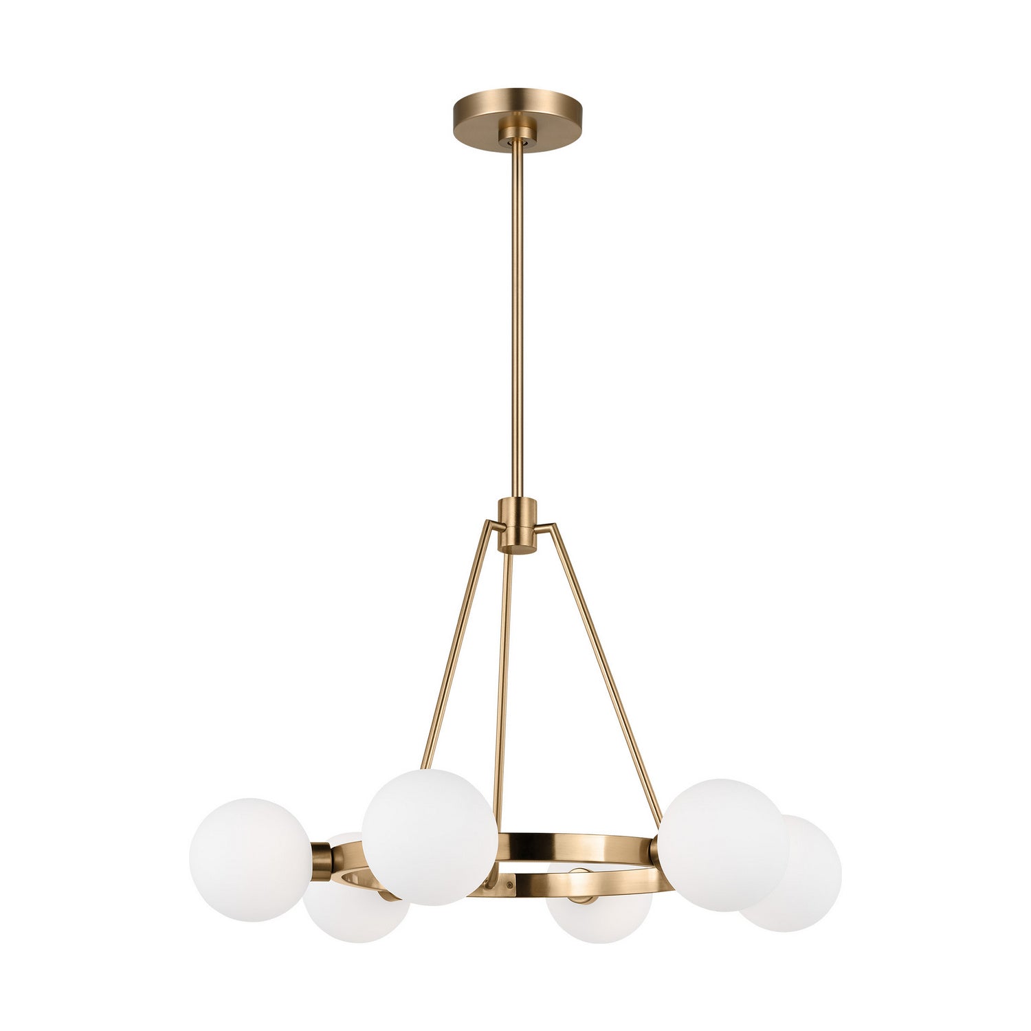 Visual Comfort Studio - 3161606-848 - Six Light Chandelier - Clybourn - Satin Brass