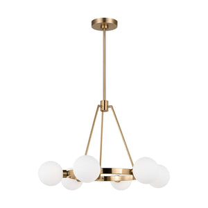 Visual Comfort Studio - 3161606-848 - Six Light Chandelier - Clybourn - Satin Brass