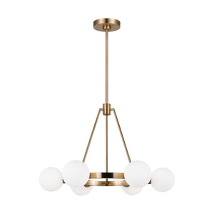 Visual Comfort Studio - 3161606-848 - Six Light Chandelier - Clybourn - Satin Brass