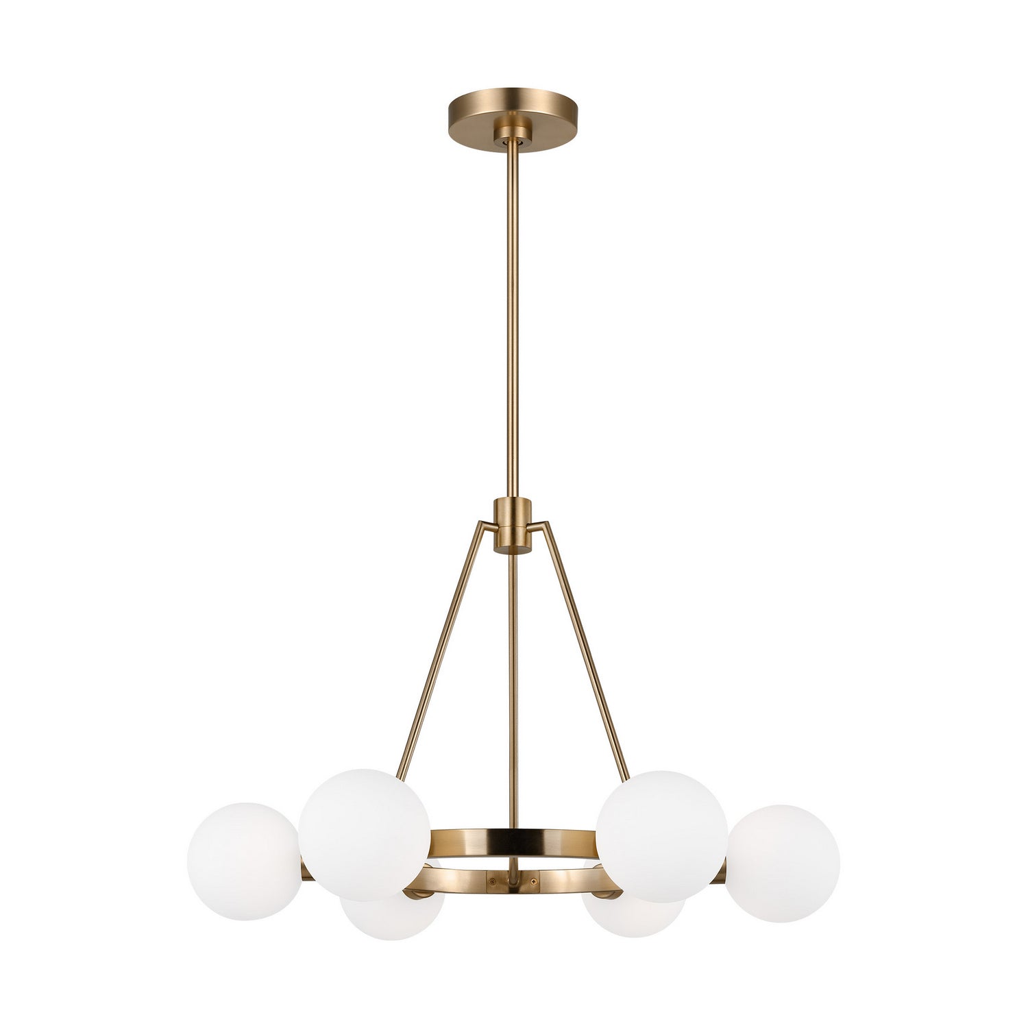 Visual Comfort Studio - 3161606-848 - Six Light Chandelier - Clybourn - Satin Brass