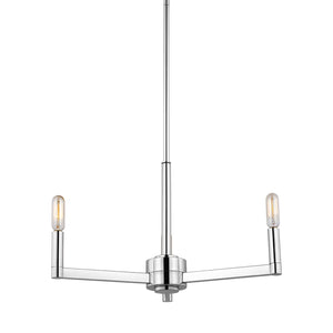 Visual Comfort Studio - 3164203-05 - Three Light Chandelier - Fullton - Chrome