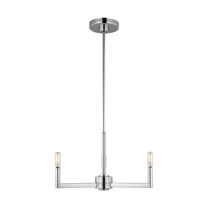 Visual Comfort Studio - 3164203-05 - Three Light Chandelier - Fullton - Chrome