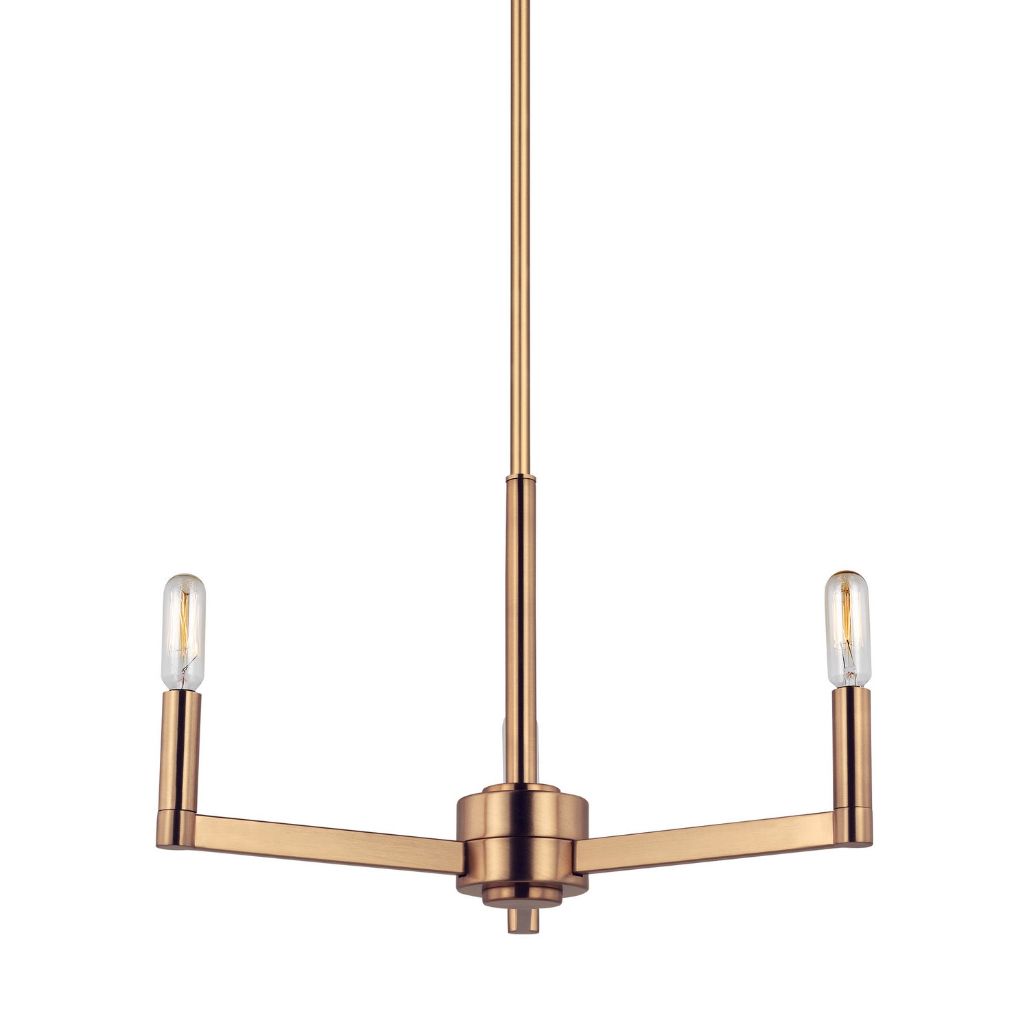 Visual Comfort Studio - 3164203-848 - Three Light Chandelier - Fullton - Satin Brass